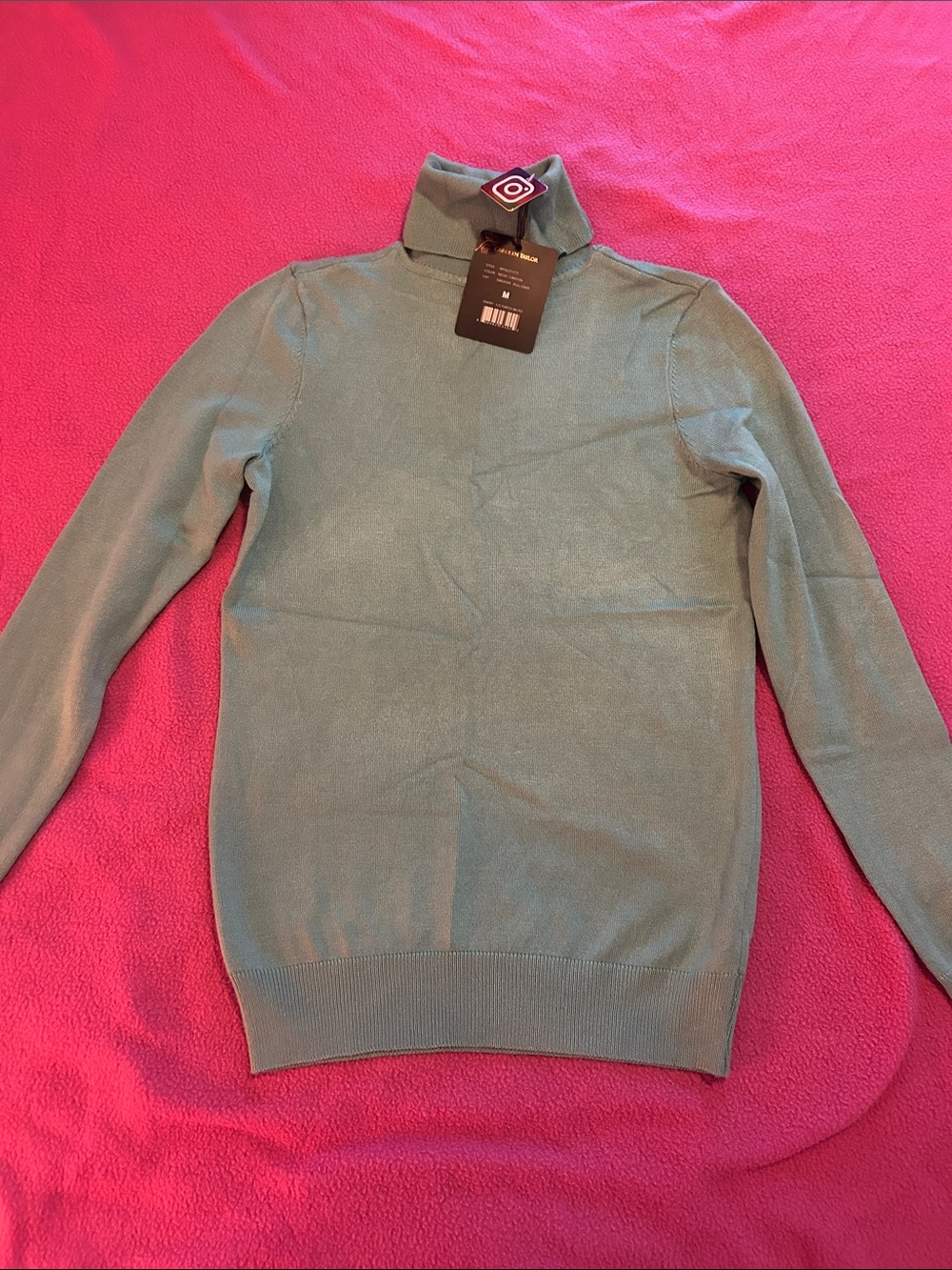 Carolyn Taylor Teal Turtleneck Sweater
